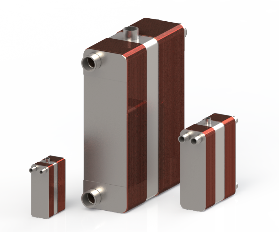 HEXNOVAS AL14 BPHE Air Dryer Heat Exchanges dimension drawing