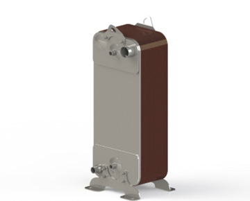 HEXNOVAS BL210E Brazed Plate Heat Exchangers dimensiyonal na guhit