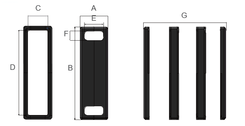 HEXNOVAS B26 BPHE Thermal Insulation dimension drawing