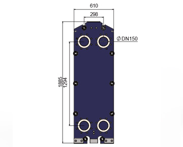 HEXNOVAS BB150H / BH150H มุมมองของผลิตภัณฑ์แลกเปลี่ยนมาตรฐาน Plate Hates