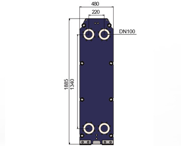 HEXNOVAS LB100P / LH100P Standard Gaskeed Plate Hates Hates Trafters view