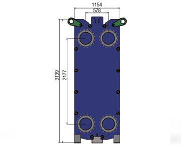 HEXNOVAS LB350B / LH350B มุมมองของผลิตภัณฑ์แลกเปลี่ยนมาตรฐาน Plate Hates
