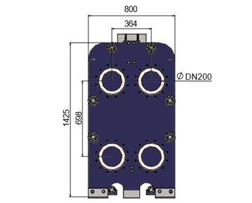 HEXNOVAS SB200H / SH200H มุมมองของผลิตภัณฑ์แลกเปลี่ยนมาตรฐาน Plate Hates