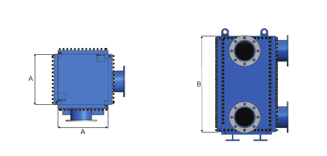 HEXNOVAS CP15 Compabloc Wärmeaustauscher Dimensionszeichnung