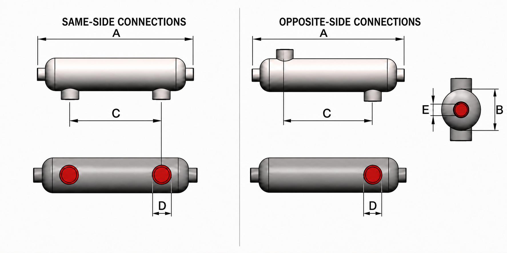 HEXNOVAS ST16 /SP55 Swimming Pool Heat Exchangers dimension drawing