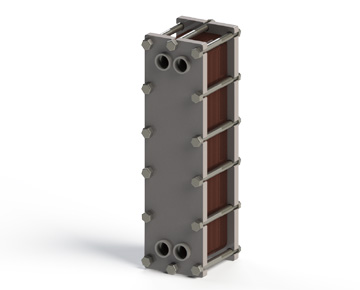 HEXNOVAS F-BL50 Ultra-High-Pressure는 판 열교환기 차원 그림을 놋쇠로 만들었습니다