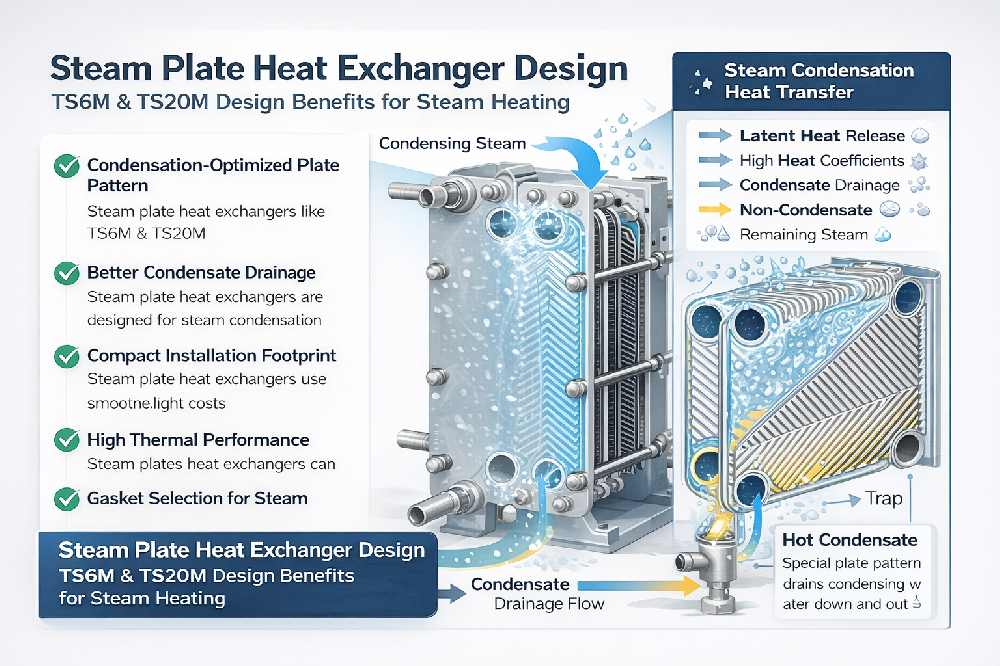 Steam Plate Heat Exchanger Design: Why Special Plates like TS6M " TS20M are Used for Steam Heating technical article