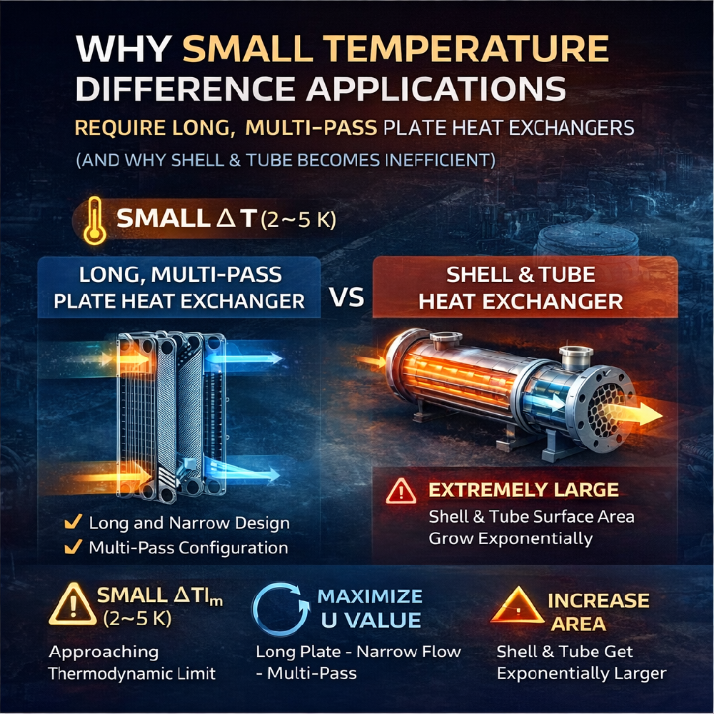 Why Small Temperature Difference Applications Require Long ( LB SERIES PHE) Plate Heat Exchangers