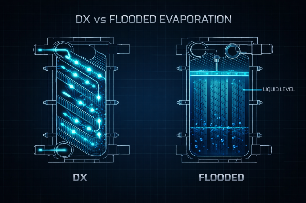 DX vs Flooded Evaporation in Plate Heat Exchangers