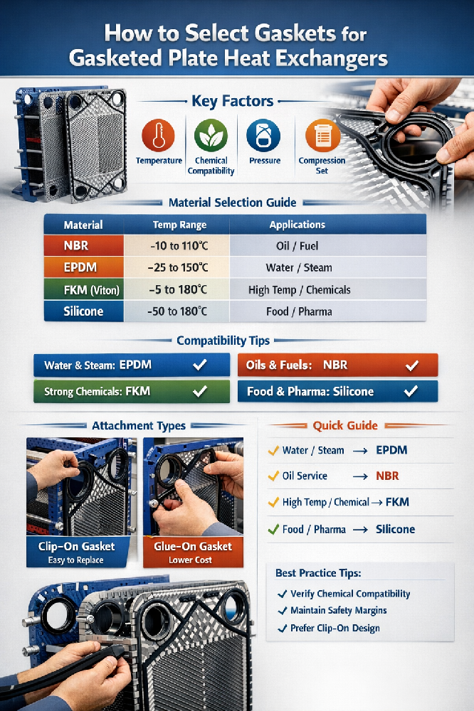 How to Select Gaskets for Gasketed Plate Heat Exchangers