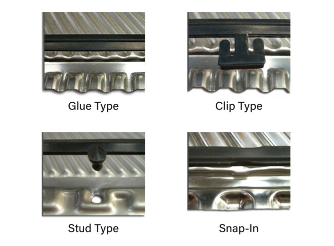 Different type of gasket fixing system in GPHE