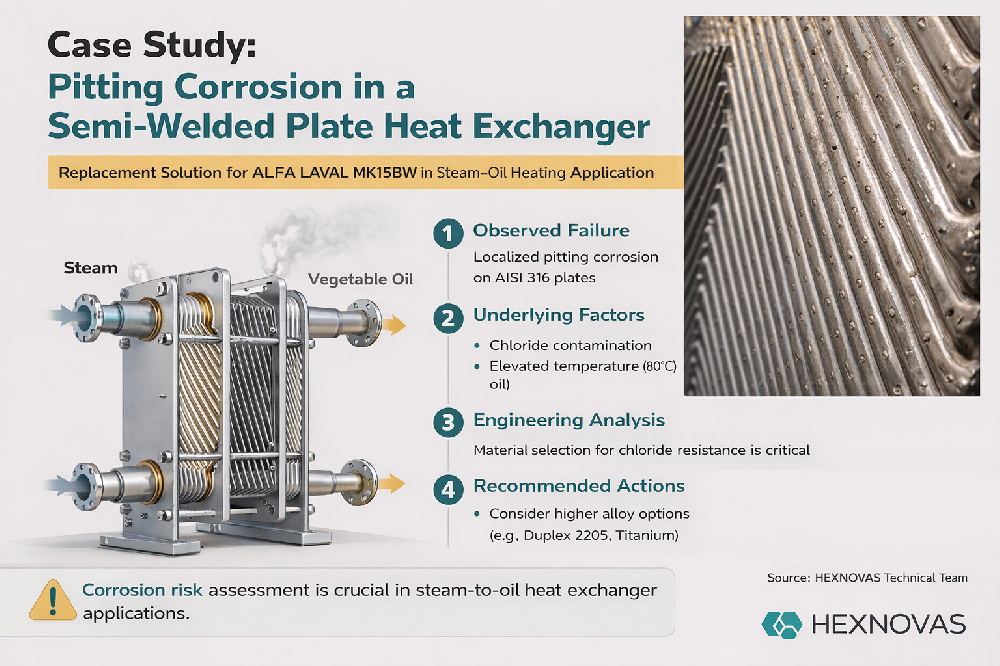 pitting Corrosion in a Semi-Welded Plate Heat Exchanger