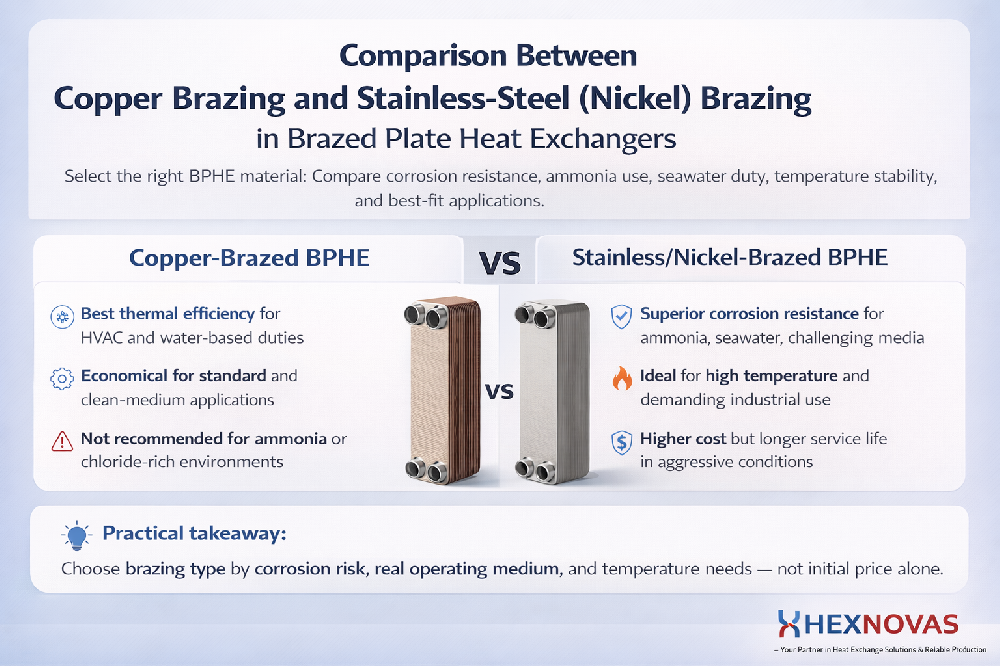 Comparison Between Stainless-Steel (Nickel) Brazing and Copper Brazing in Heat Exchangers