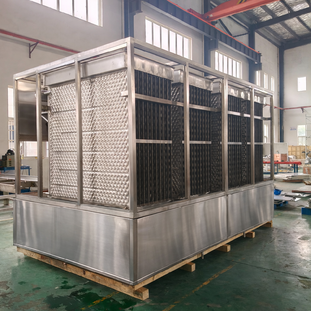 Pillow plates for Falling film chiller for dairy processing cooling