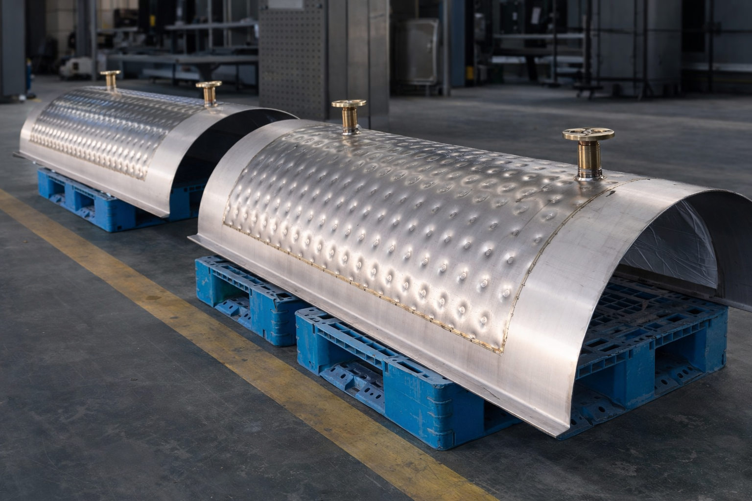 Clamp on pillow plate panel for retrofit heating and cooling