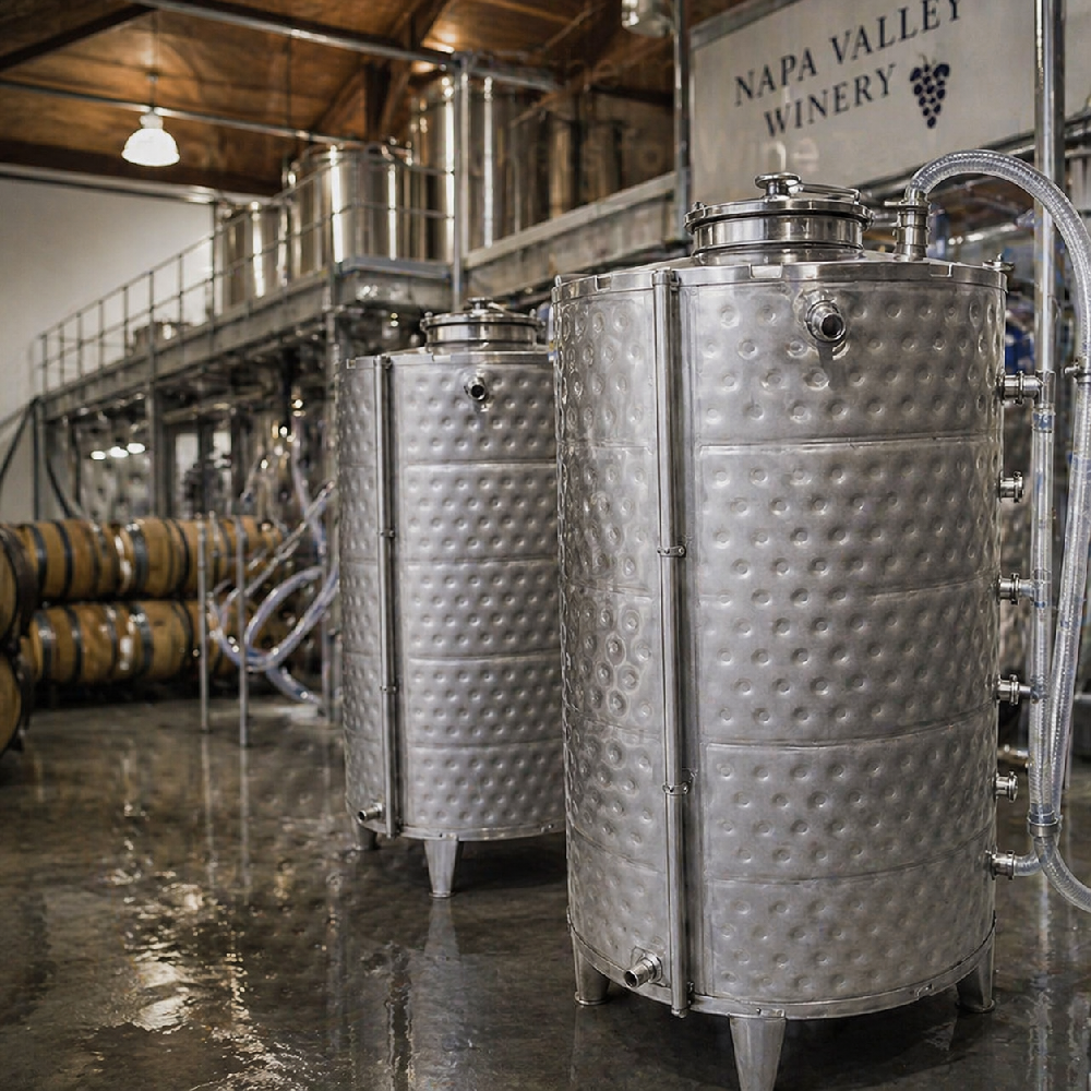 Pillow Plate Jackets for Wine Tanks