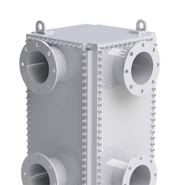 Compact block heat exchanger